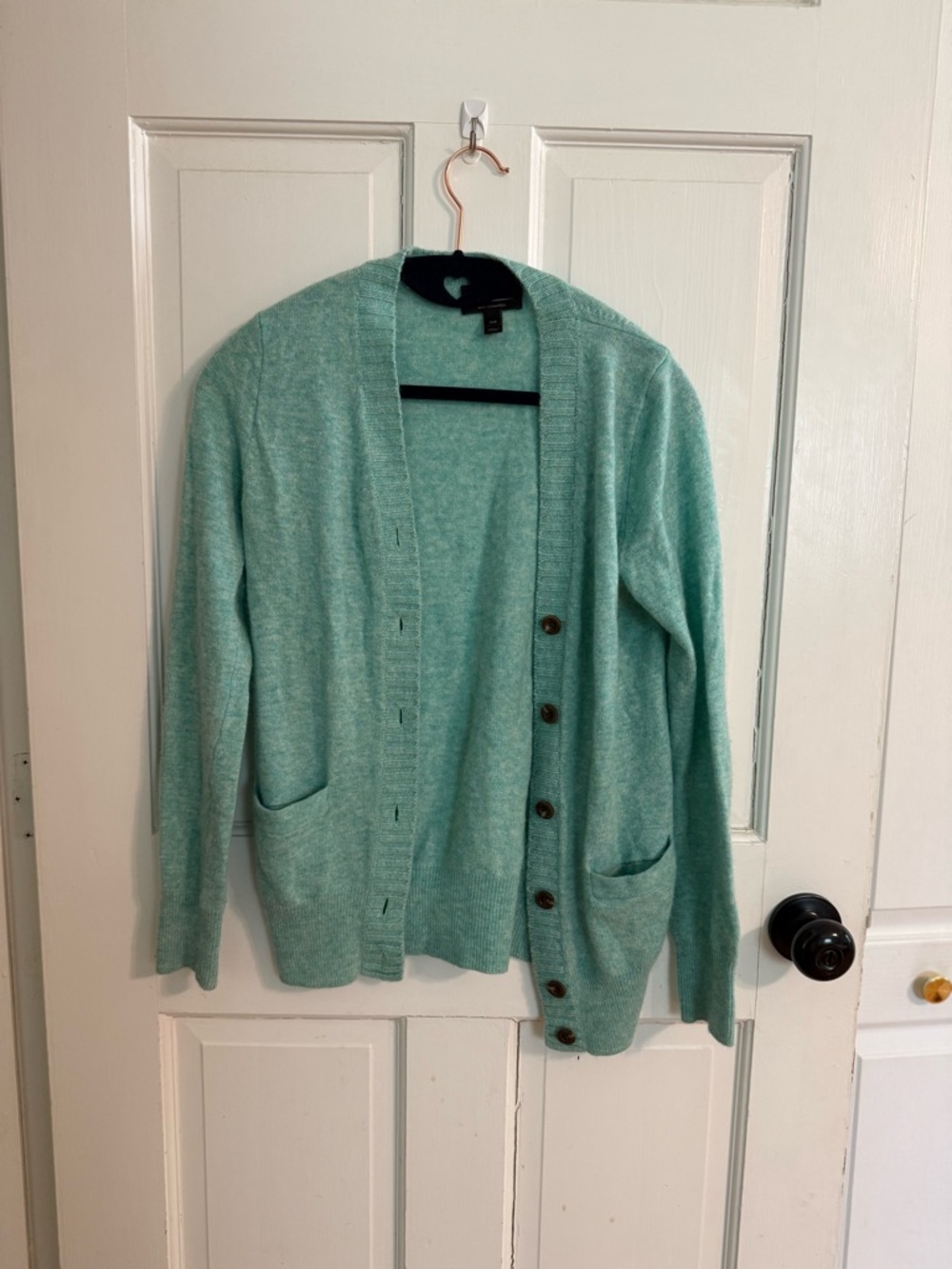 J.Crew Mint Cashmere Blend Sweater Lightweight Knit Preppy Spring Pastel Pullove